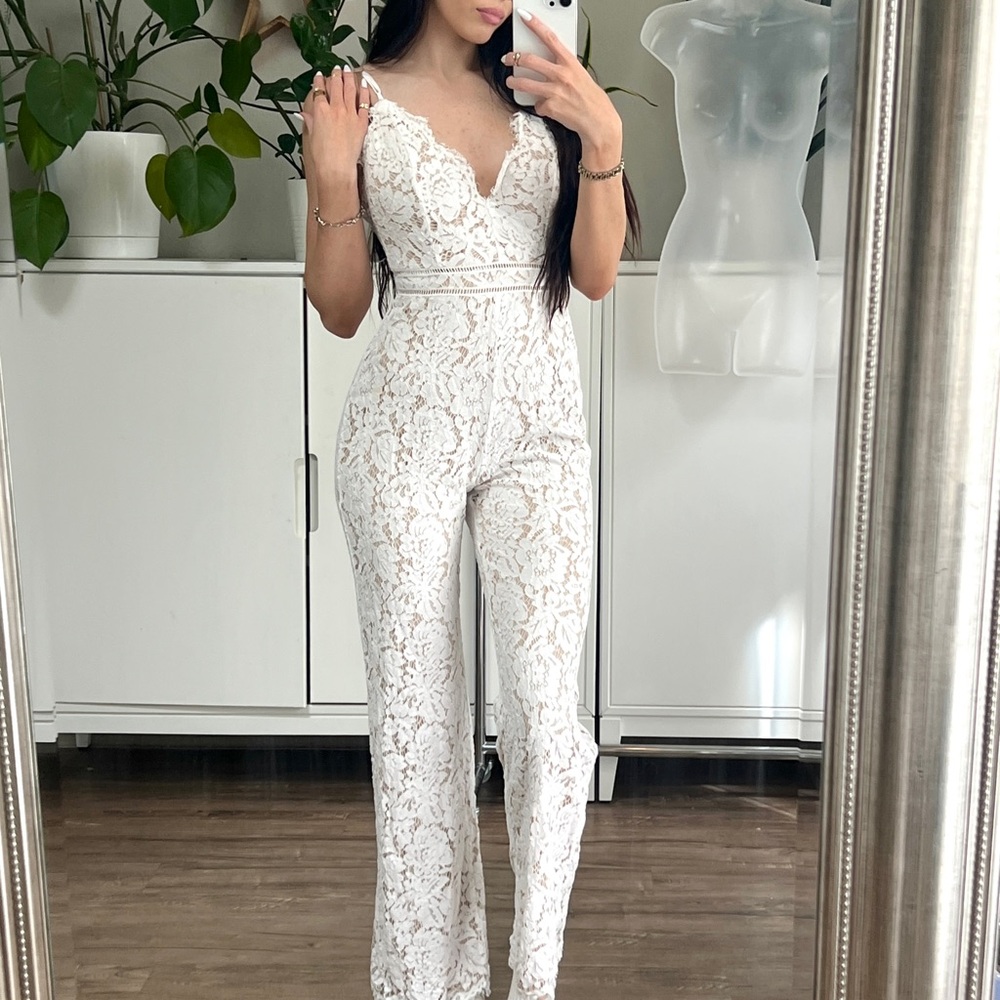White Lace Jumpsuit
